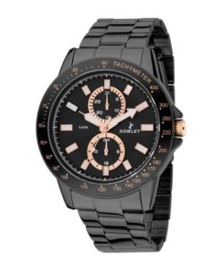 RELOJ DORADO Y NEGRO NOWLEY 5100