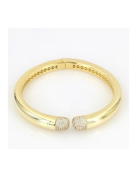 PULSERA RÍGIDA ABIERTA ZN PLATA CHAP