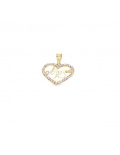 Colgante mama zn corazón oro de 18k