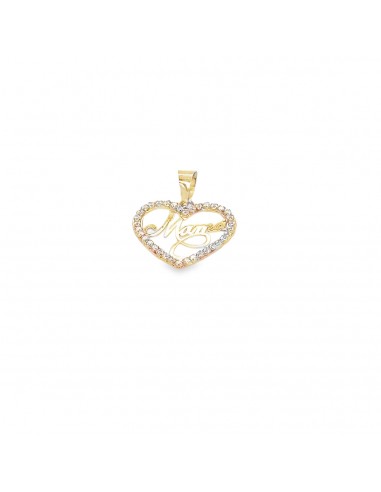 Colgante mama zn corazón oro de 18k