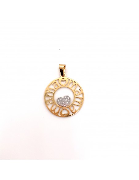 COLGANTE MAMA BICOLOR ZN ORO DE 18K