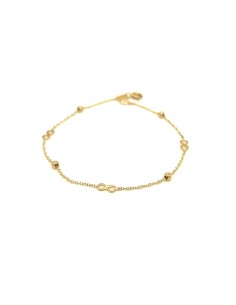 PULSERA BOLITA + INFINITOS ORO DE 18K