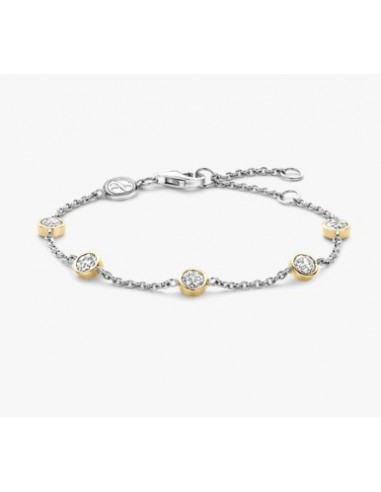 Pulsera Esencia de Luz con perlas y detalle bicolor