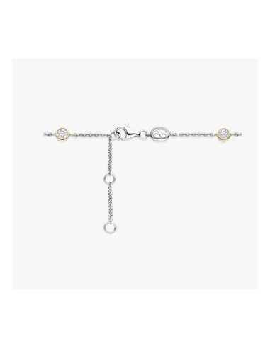 Pulsera Esencia de Luz con perlas y detalle bicolor