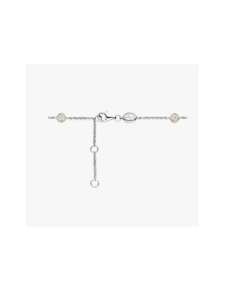 Pulsera Esencia de Luz con perlas y detalle bicolor