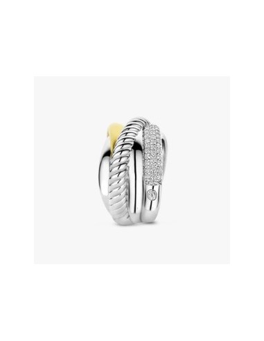 Anillo para mujer Multibanda en Plata y circonitas