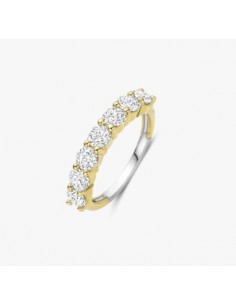 Anillo Multibanda de Plata con Circonitas | Textura y Brillo en Equilibrio