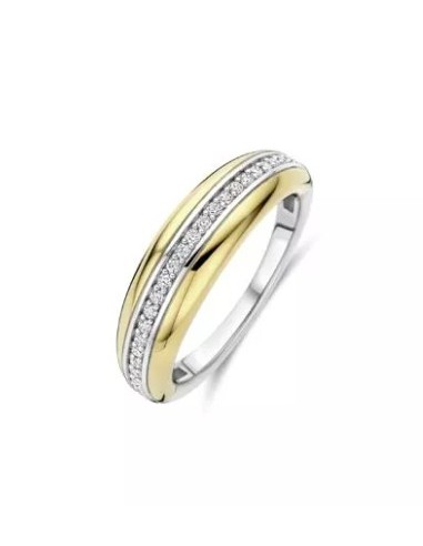 Anillo para mujer en Plata chapada y circonitas