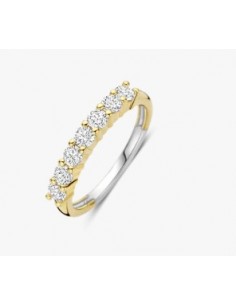 Anillo Multibanda de Plata con Circonitas | Textura y Brillo en Equilibrio