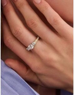 Anillo Multibanda de Plata con Circonitas | Textura y Brillo en Equilibrio 2