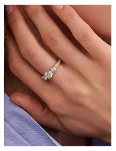 Anillo para mujer en Plata chapada y circonitas