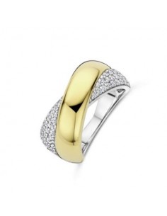 Anillo Multibanda de Plata con Circonitas | Textura y Brillo en Equilibrio