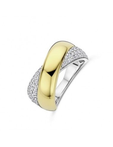 Anillo para mujer en Plata chapada y circonitas