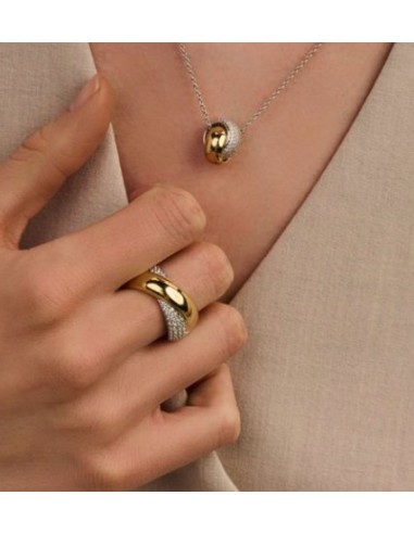 Anillo para mujer en Plata chapada y circonitas