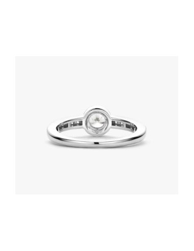 Anillo mujer de plata esfera y circonitas