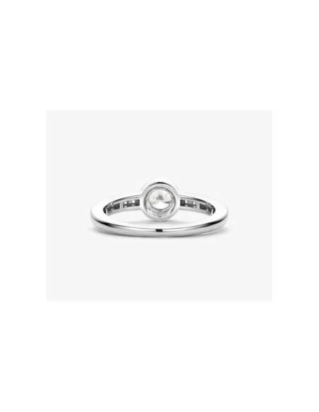 Anillo mujer de plata esfera y circonitas