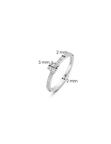 Anillo mujer de plata y circonitas 