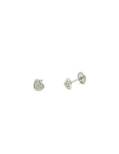 PENDIENTES LOVE ZN ORO BLANCO DE 18K