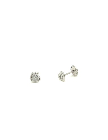 PENDIENTES LOVE ZN ORO BLANCO DE 18K