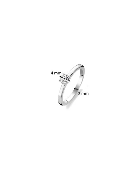 Anillo mujer de plata y circonita