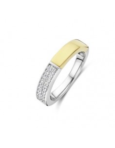 Anillo Multibanda de Plata con Circonitas | Textura y Brillo en Equilibrio