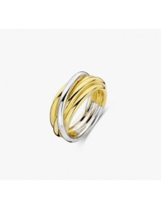 Anillo Multibanda de Plata con Circonitas | Textura y Brillo en Equilibrio