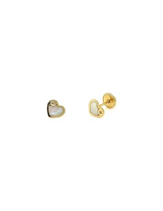 PENDIENTES ZN LOVE NACAR ORO DE 18K