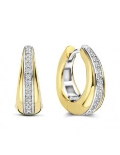 Pendientes aro circonitas plata 2