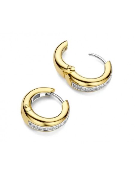 Pendientes aro circonitas plata