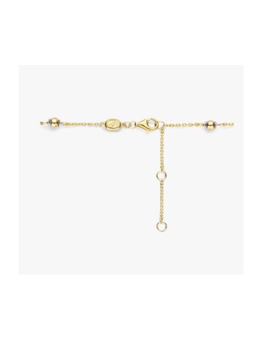 Pulsera con perlas y detalle bicolor