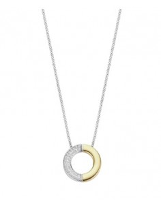 Gargantilla Círculo bicolor circonitas