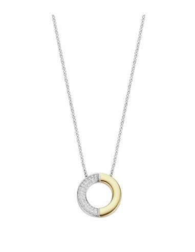 Gargantilla Círculo bicolor circonitas