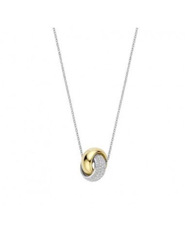 Gargantilla Círculo bicolor circonitas enlazado