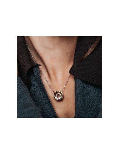 Gargantilla Círculos bicolor circonitas 