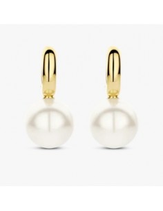 Pendientes aro circonitas plata bicolor largos 2