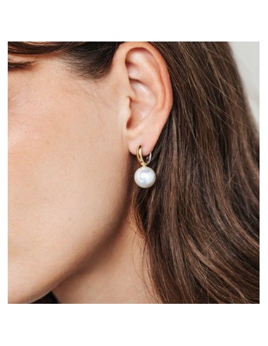 Pendientes aro circonitas plata bicolor largos