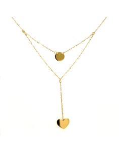 GARGANTILLA LOVE Y CÍRCULO ORO DE 18K