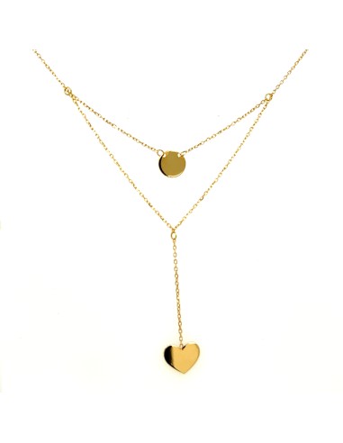 GARGANTILLA LOVE Y CÍRCULO ORO DE 18K