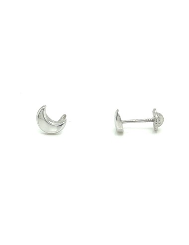 PENDIENTES MOND ORO BLANCO DE 18K