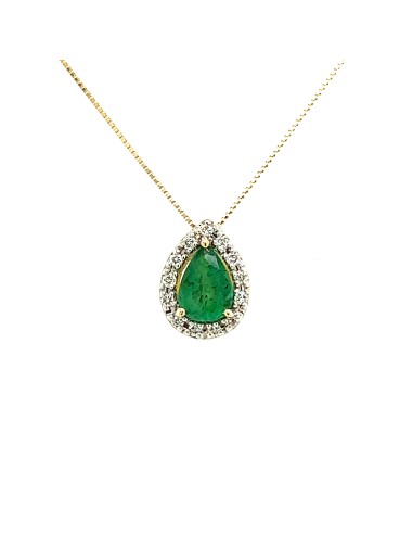 ct-0,11 GARGANTILLA ESMERALDA ORO DE 18K