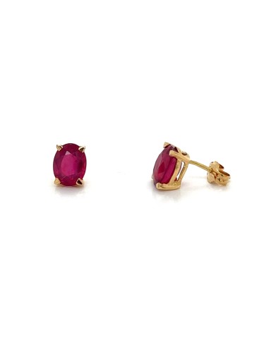 PENDIENTES AMATISTA ORO DE 18K
