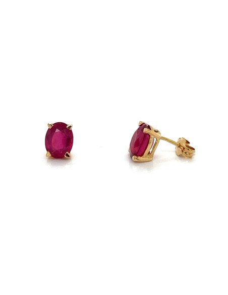 PENDIENTES AMATISTA ORO DE 18K