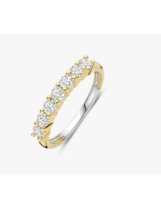 Anillo Multibanda de Plata con Circonitas | Textura y Brillo en Equilibrio