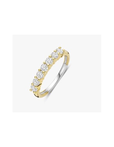 Anillo Multibanda de Plata con Circonitas | Textura y Brillo en Equilibrio