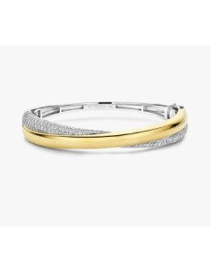 Pulsera Esencia de Luz con perlas y detalle bicolor