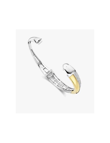 Pulsera Esencia de Luz con perlas y detalle bicolor