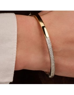 Pulsera Esencia de Luz con perlas y detalle bicolor 2