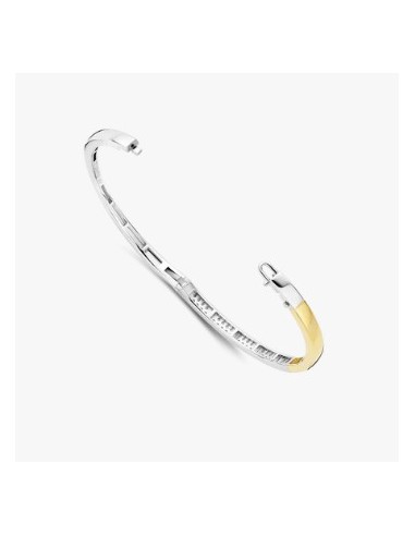 Pulsera Esencia de Luz con perlas y detalle bicolor