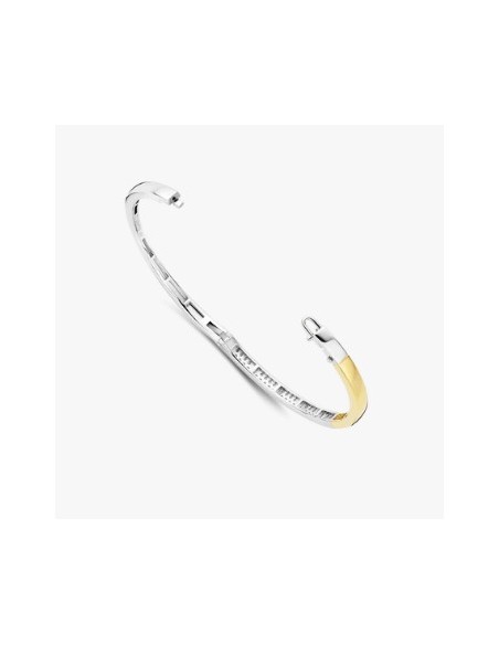 Pulsera Esencia de Luz con perlas y detalle bicolor