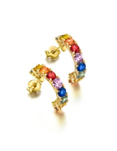 0,43 ct PENDIENTES ORO ZAFIROS COLORES